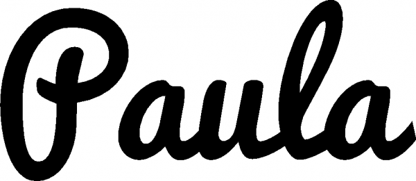 Paula - Schriftzug aus Eichenholz