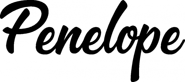 Penelope - Schriftzug aus Eichenholz