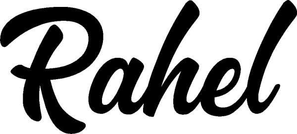 Rahel - Schriftzug aus Eichenholz