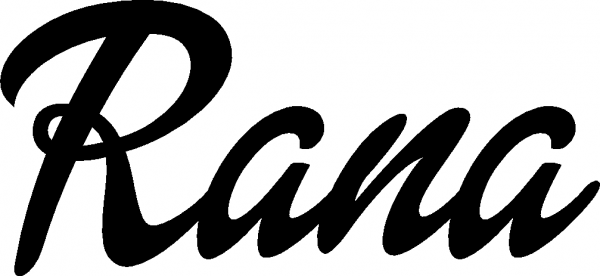 Rana - Schriftzug aus Eichenholz