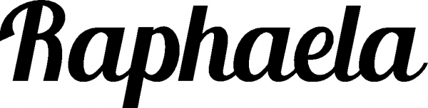 Raphaela - Schriftzug aus Eichenholz