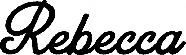 Rebecca - Schriftzug aus Eichenholz