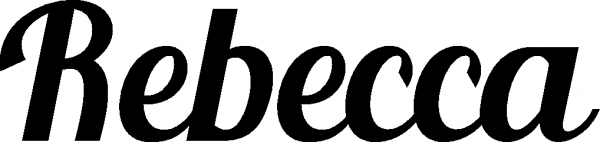 Rebecca - Schriftzug aus Eichenholz