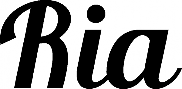 Ria - Schriftzug aus Eichenholz