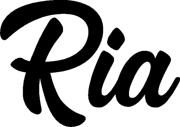 Ria - Schriftzug aus Eichenholz