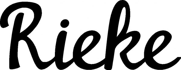 Rieke - Schriftzug aus Eichenholz
