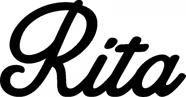 Rita - Schriftzug aus Eichenholz