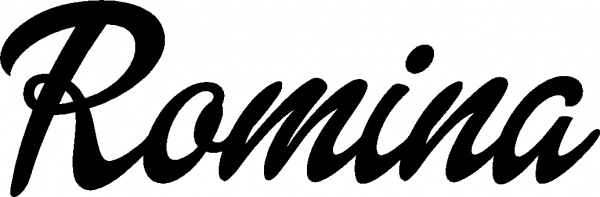 Romina - Schriftzug aus Eichenholz