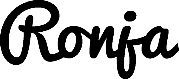 Ronja - Schriftzug aus Eichenholz