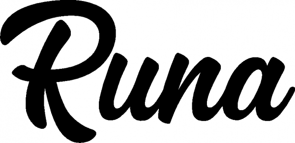 Runa - Schriftzug aus Eichenholz