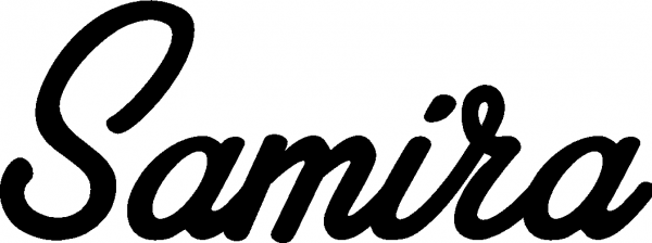 Samira - Schriftzug aus Eichenholz