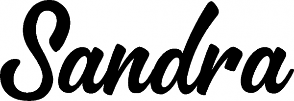 Sandra - Schriftzug aus Eichenholz