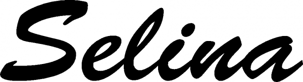 Selina - Schriftzug aus Eichenholz