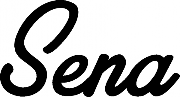 Sena - Schriftzug aus Eichenholz
