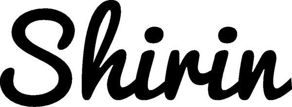 Shirin - Schriftzug aus Eichenholz