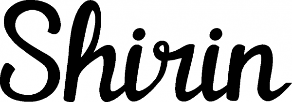 Shirin - Schriftzug aus Eichenholz