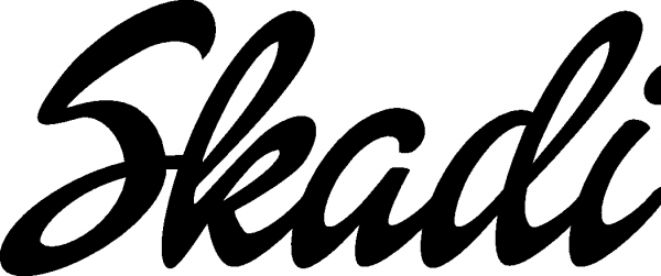 Skadi - Schriftzug aus Eichenholz