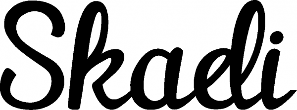 Skadi - Schriftzug aus Eichenholz