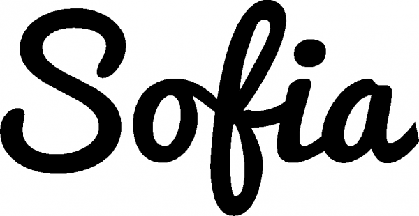 Sofia - Schriftzug aus Eichenholz