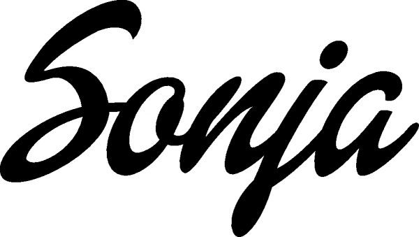Sonja - Schriftzug aus Eichenholz