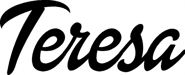 Teresa - Schriftzug aus Eichenholz