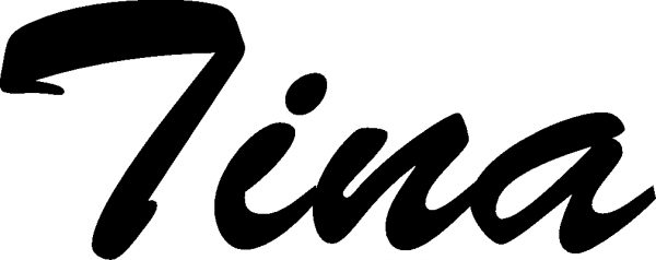 Tina - Schriftzug aus Eichenholz