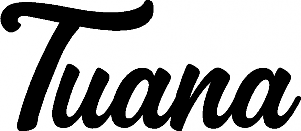 Tuana - Schriftzug aus Eichenholz