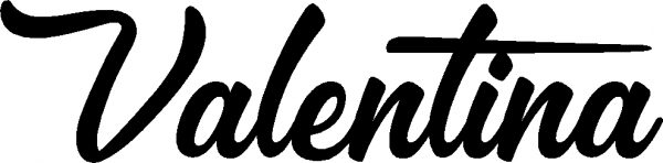 Valentina - Schriftzug aus Eichenholz