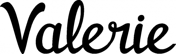 Valerie - Schriftzug aus Eichenholz