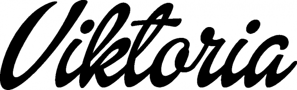 Viktoria - Schriftzug aus Eichenholz