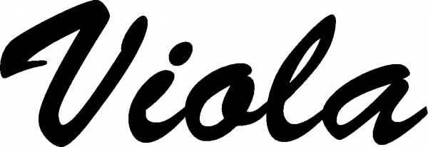 Viola - Schriftzug aus Eichenholz