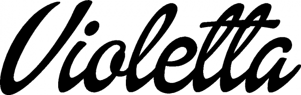 Violetta - Schriftzug aus Eichenholz