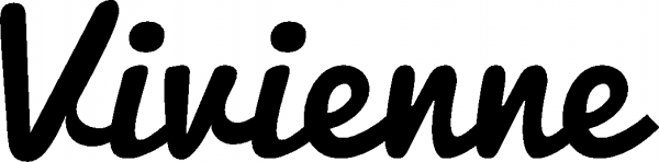 Vivienne - Schriftzug aus Eichenholz