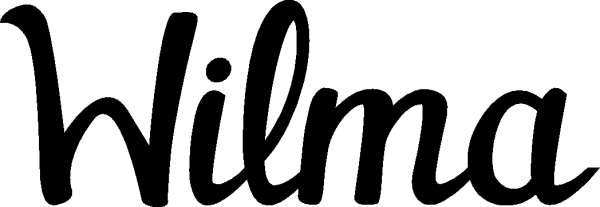 Wilma - Schriftzug aus Eichenholz