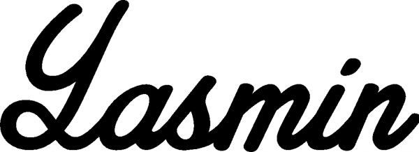 Yasmin - Schriftzug aus Eichenholz