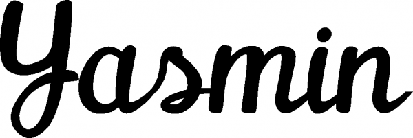 Yasmin - Schriftzug aus Eichenholz
