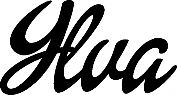 Ylva - Schriftzug aus Eichenholz
