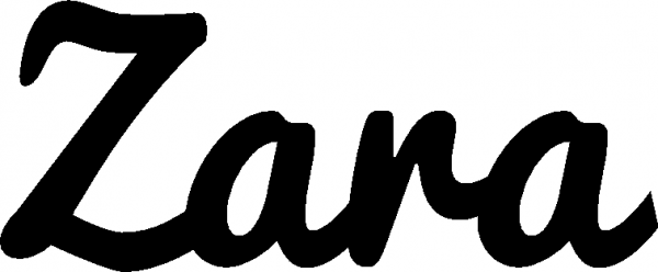 Zara - Schriftzug aus Eichenholz