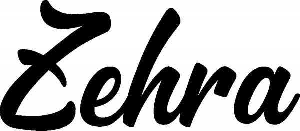 Zehra - Schriftzug aus Eichenholz