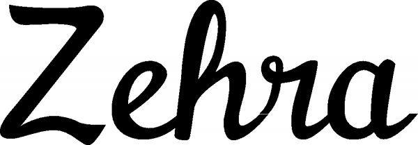 Zehra - Schriftzug aus Eichenholz