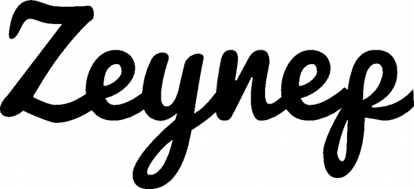 Zeynep - Schriftzug aus Eichenholz