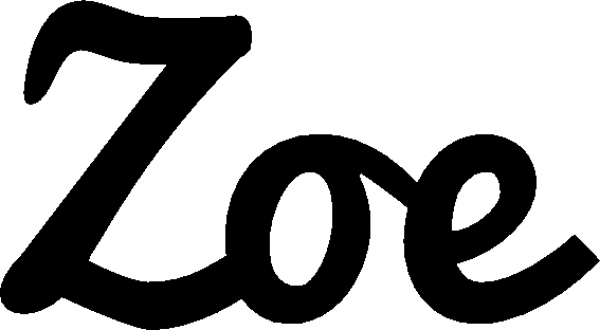 Zoe - Schriftzug aus Eichenholz