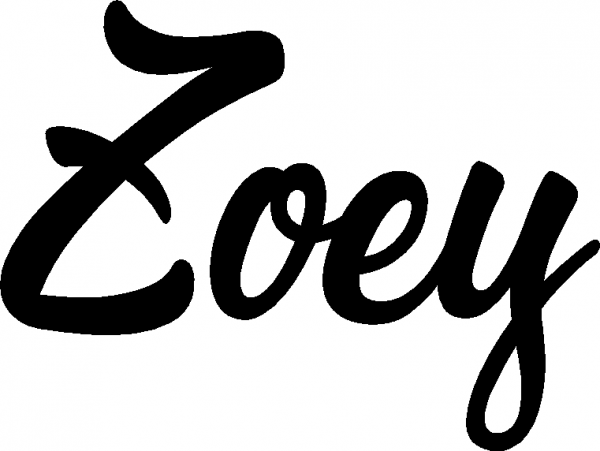 Zoey - Schriftzug aus Eichenholz